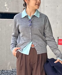 NOLLEY’S | 《手洗い可能》16Gマレー襟付きカーディガン(カーディガン/ボレロ)