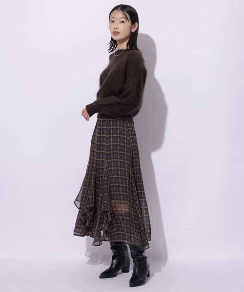 Mystrada（マイストラーダ）の「エアリーミディチェックスカート