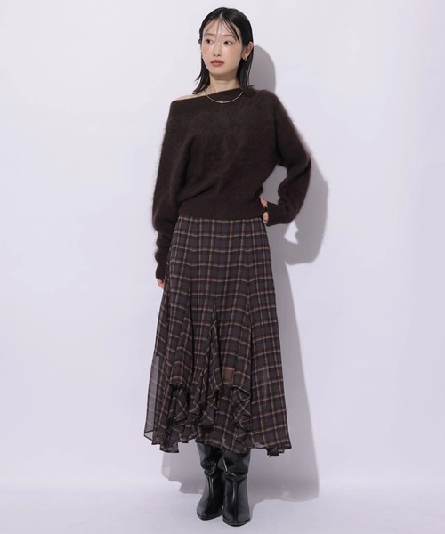 Mystrada（マイストラーダ）の「エアリーミディチェックスカート