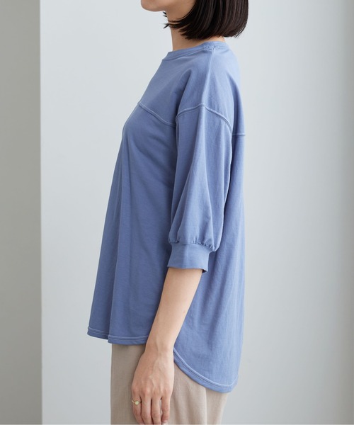 BELLUNA PLUS(ベルーナ)の「配色ステッチデザインプルオーバー(Tシャツ/カットソー・レディース・ベージュ/ブルー・LARGE/MEDIUM/X-LARGE)」の16枚目の写真