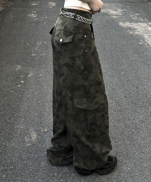 セール】カモフラージュワイドカーゴパンツ（カーゴパンツ）｜VEILA