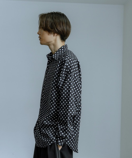 improves（インプローブス）の「ドットパターン オーバーサイズ 長袖 レギュラーシャツ（シャツ/ブラウス・メンズ・ブラック/ブラック系・X-LARGE/LARGE/MEDIUM/SMALL）」の4枚目の写真