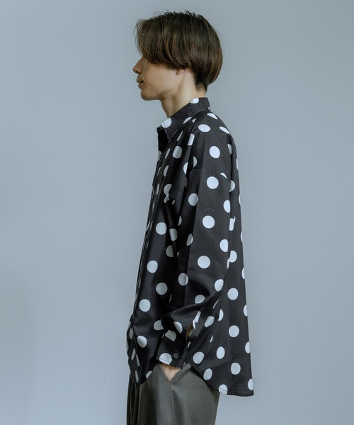improves（インプローブス）の「ドットパターン オーバーサイズ 長袖 レギュラーシャツ（シャツ/ブラウス・メンズ・ブラック/ブラック系・X-LARGE/LARGE/MEDIUM/SMALL）」の8枚目の写真