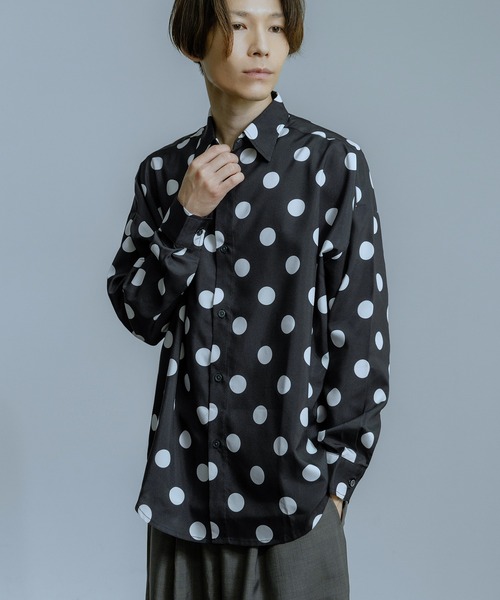 improves（インプローブス）の「ドットパターン オーバーサイズ 長袖 レギュラーシャツ（シャツ/ブラウス・メンズ・ブラック/ブラック系・X-LARGE/LARGE/MEDIUM/SMALL）」の10枚目の写真