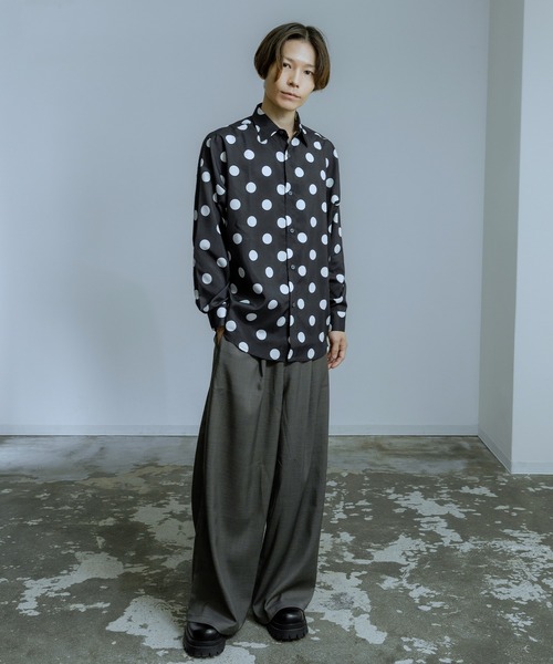 improves（インプローブス）の「ドットパターン オーバーサイズ 長袖 レギュラーシャツ（シャツ/ブラウス・メンズ・ブラック/ブラック系・X-LARGE/LARGE/MEDIUM/SMALL）」の11枚目の写真