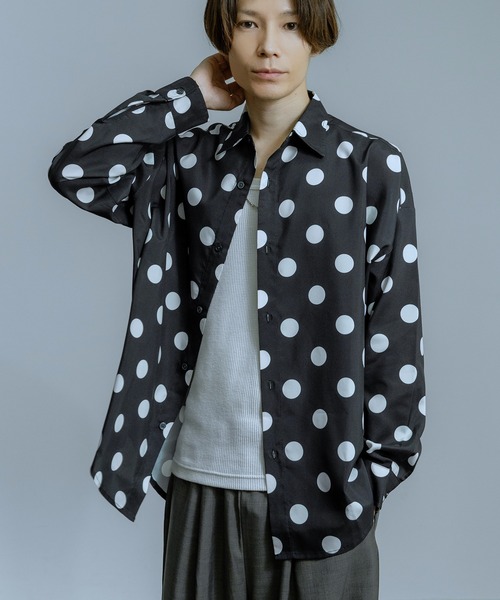 improves（インプローブス）の「ドットパターン オーバーサイズ 長袖 レギュラーシャツ（シャツ/ブラウス・メンズ・ブラック/ブラック系・X-LARGE/LARGE/MEDIUM/SMALL）」の18枚目の写真