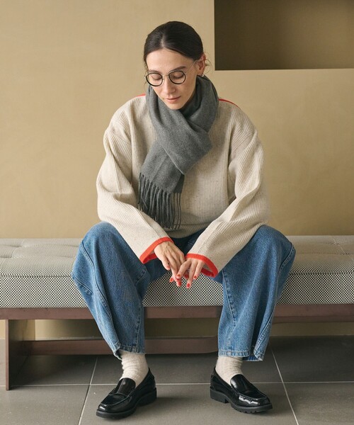 BEAUTY&YOUTH UNITED ARROWS(ビューティーアンドユースユナイテッドアローズ)の「ソフト ソリッド ストール(ストール/ショール・レディース・ベージュ/レッド/オフホワイト/グレー系・FREE)」の10枚目の写真