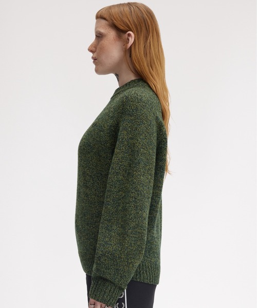 FRED PERRY(フレッドペリー)の「Twisted Marl Mock Neck Jumper/メランジモックネックニット(ニット/セーター・レディース・イエロー/ピンク・10)」の7枚目の写真