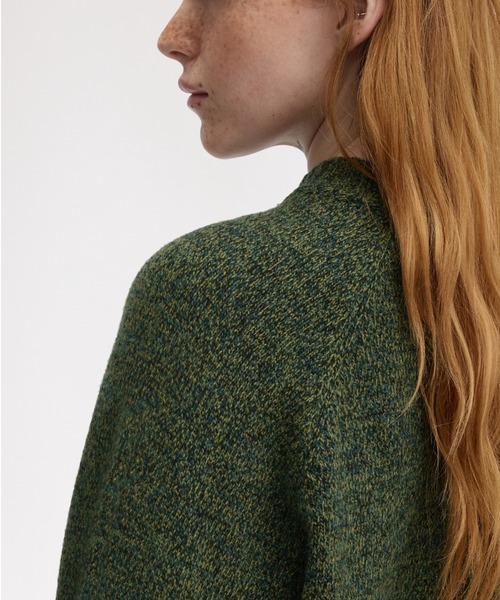 FRED PERRY(フレッドペリー)の「Twisted Marl Mock Neck Jumper/メランジモックネックニット(ニット/セーター・レディース・イエロー/ピンク・10)」の5枚目の写真