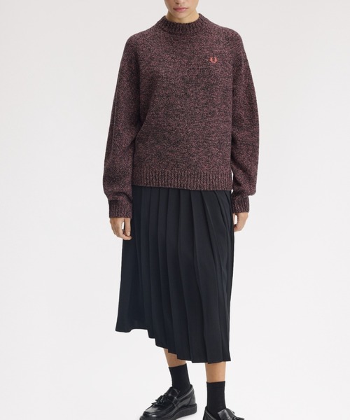 FRED PERRY(フレッドペリー)の「Twisted Marl Mock Neck Jumper/メランジモックネックニット(ニット/セーター・レディース・イエロー/ピンク・10)」の16枚目の写真