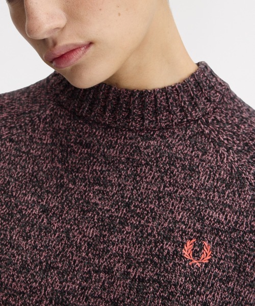 FRED PERRY(フレッドペリー)の「Twisted Marl Mock Neck Jumper/メランジモックネックニット(ニット/セーター・レディース・イエロー/ピンク・10)」の11枚目の写真