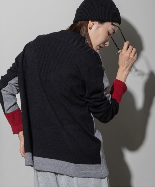 バイカラー ハイネックニット（ニット/セーター）｜lodie（ロディ）の
