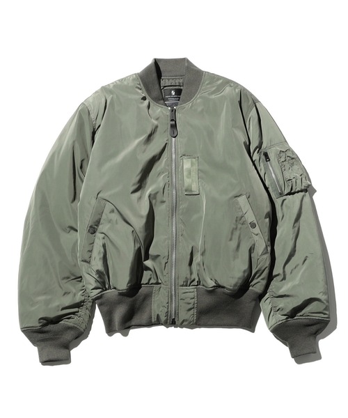 Valley Apparel(バレーアパレル)の「ライトMA-1 ジャケット/フライトジャケット(ミリタリージャケット・メンズ・ダークグレー/ブラック/グレー系その他・SMALL/MEDIUM/LARGE/X-LARGE)」の3枚目の写真