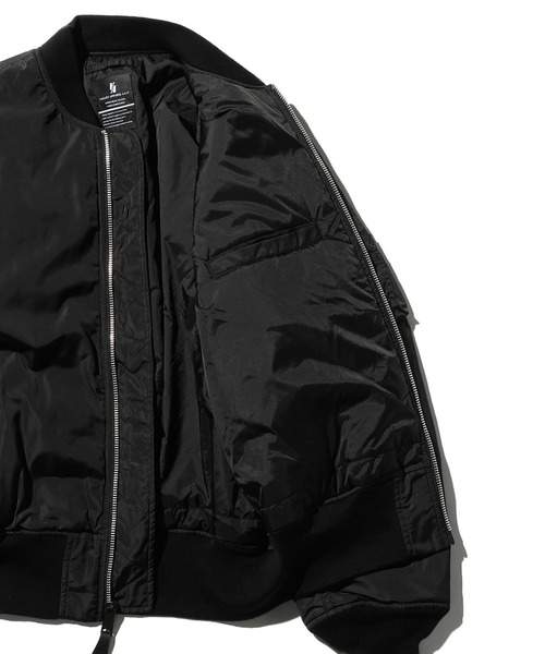 Valley Apparel(バレーアパレル)の「ライトMA-1 ジャケット/フライトジャケット(ミリタリージャケット・メンズ・ダークグレー/ブラック/グレー系その他・SMALL/MEDIUM/LARGE/X-LARGE)」の5枚目の写真
