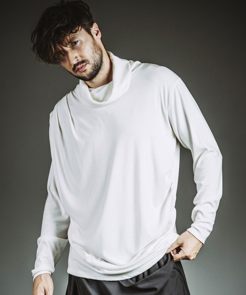 NO ID.(ノーアイディ)の「【NO ID.】Volume-Neck Gather Drape Pullover / ボリューム ネック ギャザー ドレープ プルオーバー(ニット/セーター・メンズ・ブラック/グレー/ホワイト・ONE SIZE)」の18枚目の写真