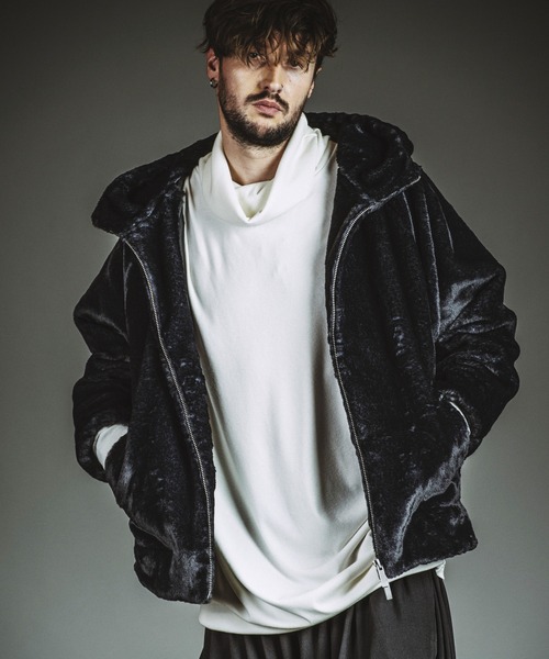 NO ID.(ノーアイディ)の「【NO ID.】Volume-Neck Gather Drape Pullover / ボリューム ネック ギャザー ドレープ プルオーバー(ニット/セーター・メンズ・ブラック/グレー/ホワイト・ONE SIZE)」の22枚目の写真