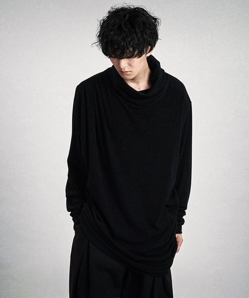 NO ID.(ノーアイディ)の「【NO ID.】Volume-Neck Gather Drape Pullover / ボリューム ネック ギャザー ドレープ プルオーバー(ニット/セーター・メンズ・ブラック/グレー/ホワイト・ONE SIZE)」の10枚目の写真