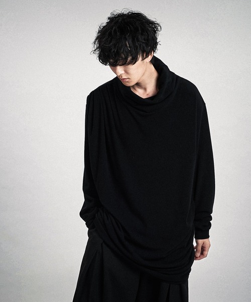 NO ID.(ノーアイディ)の「【NO ID.】Volume-Neck Gather Drape Pullover / ボリューム ネック ギャザー ドレープ プルオーバー(ニット/セーター・メンズ・ブラック/グレー/ホワイト・ONE SIZE)」の13枚目の写真