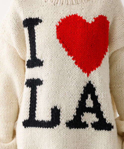 THRIFTY LOOK(スリフティールック)の「【THRIFTY LOOK/スリフティールック】ハンドニット / "I LOVE LA" / クルーネックセーター / ペルー製(ニット/セーター・レディース・アイボリー・フリー)」の14枚目の写真