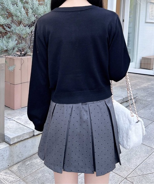 INGNI（イング）の「プレート付ニットカーディガン（カーディガン/ボレロ・レディース・グレー/アイボリー/ブラック/ピンク/ボルドー・M）」の14枚目の写真