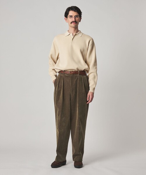 Steven Alan（スティーブンアラン）の「＜Steven Alan＞ T/C ミラノリブ ポロカラー ニット（ニット/セーター・メンズ・ブラック/オフホワイト/グレー・S/M/L/XL）」の4枚目の写真