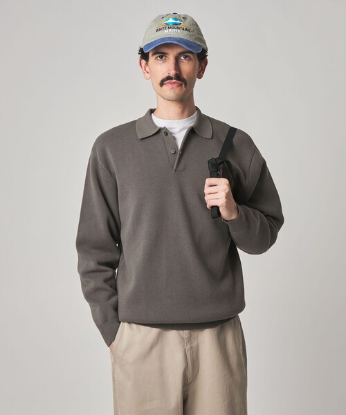 Steven Alan（スティーブンアラン）の「＜Steven Alan＞ T/C ミラノリブ ポロカラー ニット（ニット/セーター・メンズ・ブラック/オフホワイト/グレー・S/M/L/XL）」の11枚目の写真