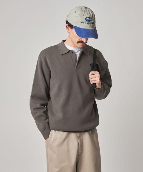 Steven Alan＞ T/C ミラノリブ ポロカラー ニット（ニット/セーター