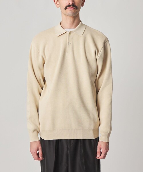 Steven Alan＞ T/C ミラノリブ ポロカラー ニット（ニット/セーター