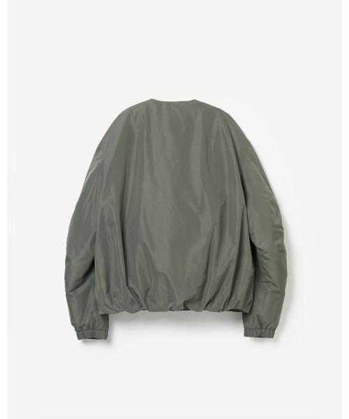 YDOT（ワイドット）の「【YDOT / ワイドット】COLLARLESS BOMBER DOWN JACKET / カラーレスボンバーダウンジャケット YU41605（ダウンジャケット/コート・メンズ・ブラック/セージグリーン・M/L）」の3枚目の写真