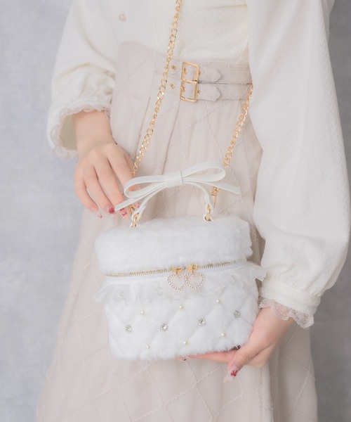 ファーキルトバニティーバック（ショルダーバッグ）｜ROJITA（ロジータ