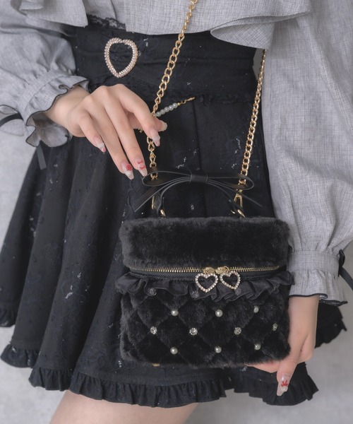 ファーキルトバニティーバック（ショルダーバッグ）｜ROJITA（ロジータ