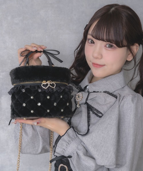 ファーキルトバニティーバック（ショルダーバッグ）｜ROJITA（ロジータ