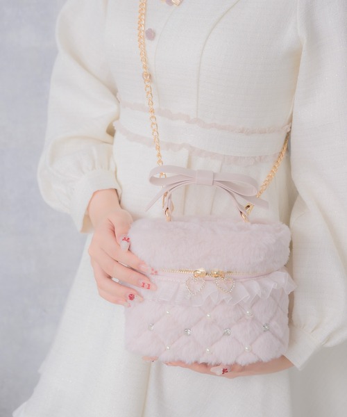 ファーキルトバニティーバック（ショルダーバッグ）｜ROJITA（ロジータ