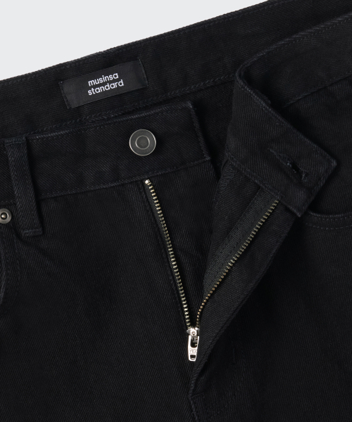 MUSINSA STANDARD（ムシンサスタンダード）の「ルーズフレアデニムパンツ[ブラック]（デニムパンツ・メンズ・その他・40/31/33/26/27/28/29/38/42/36/34/32/30）」の9枚目の写真
