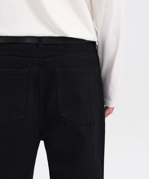MUSINSA STANDARD（ムシンサスタンダード）の「ルーズフレアデニムパンツ[ブラック]（デニムパンツ・メンズ・その他・40/31/33/26/27/28/29/38/42/36/34/32/30）」の11枚目の写真