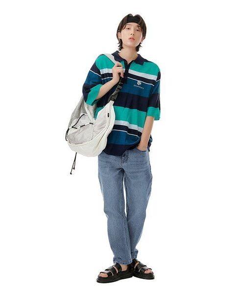 MUSINSA STANDARD（ムシンサスタンダード）の「テーパードクロップデニムパンツ[ライトインディゴ]（デニムパンツ・メンズ・その他・31/33/26/27/28/29/40/38/42/36/32/30）」の19枚目の写真