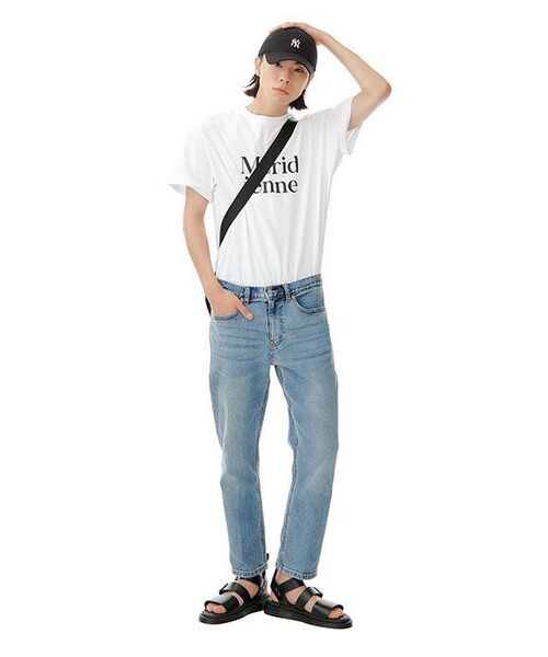 MUSINSA STANDARD（ムシンサスタンダード）の「テーパードクロップデニムパンツ[ライトインディゴ]（デニムパンツ・メンズ・その他・31/33/26/27/28/29/40/38/42/36/32/30）」の20枚目の写真