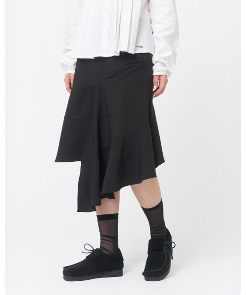 Miseki SEOUL(ミセキソウル)の「Diagonal midi skirt BLACK(スカート・レディース・その他・2/1)」の1枚目の写真