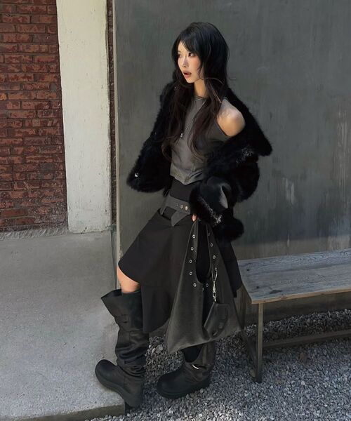Miseki SEOUL(ミセキソウル)の「Diagonal midi skirt BLACK(スカート・レディース・その他・2/1)」の13枚目の写真
