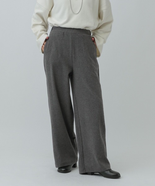 LEPSIM(レプシィム)の「表起毛パンツ 582184(その他パンツ・レディース・チャコールグレー/ブラウン/オートミール・FREE)」の2枚目の写真