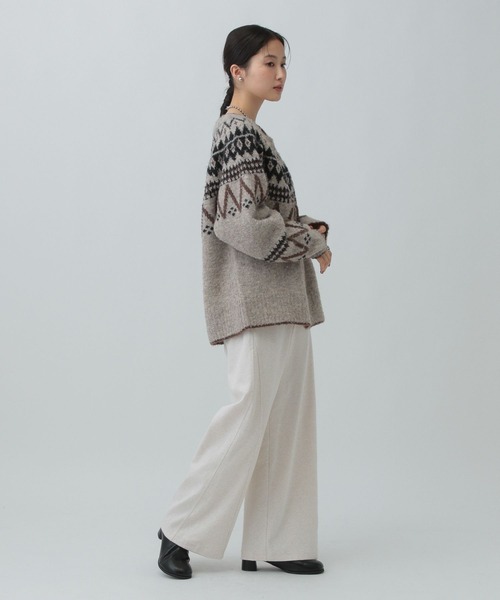 LEPSIM(レプシィム)の「表起毛パンツ 582184(その他パンツ・レディース・チャコールグレー/ブラウン/オートミール・FREE)」の9枚目の写真