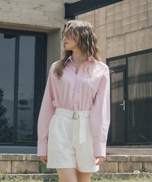 SALT AND CHOCOLATE（ソルトアンドチョコレート）の「SAC Logo Oversized Fit Poplin Shirt Pink 4W2417001（シャツ/ブラウス）」