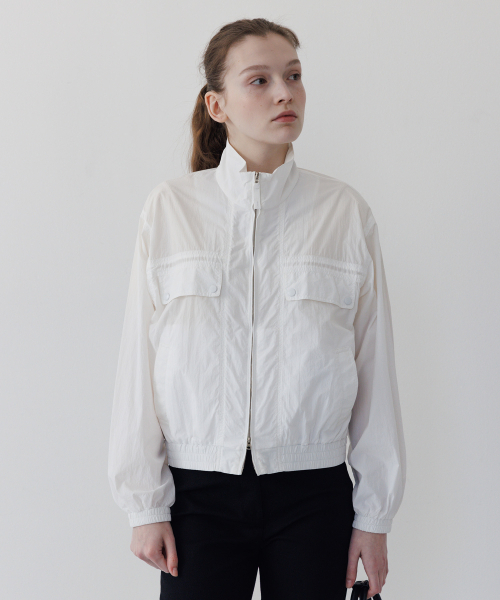 TTUDEMENT(トュードメント)の「STAND COLLAR BLOUSON WHITE(ブルゾン・レディース・その他・FREE)」の1枚目の写真