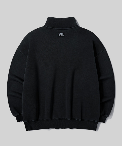 Verdnt（バーダント）の「ガーメントダイ ハーフジップ フリース スウェット Tシャツ [ブラック]（スウェット・レディース・その他・SMALL/MEDIUM/LARGE）」の5枚目の写真