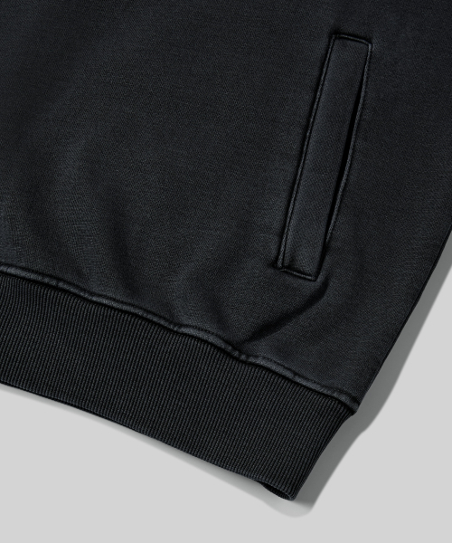 Verdnt（バーダント）の「ガーメントダイ ハーフジップ フリース スウェット Tシャツ [ブラック]（スウェット・レディース・その他・SMALL/MEDIUM/LARGE）」の8枚目の写真