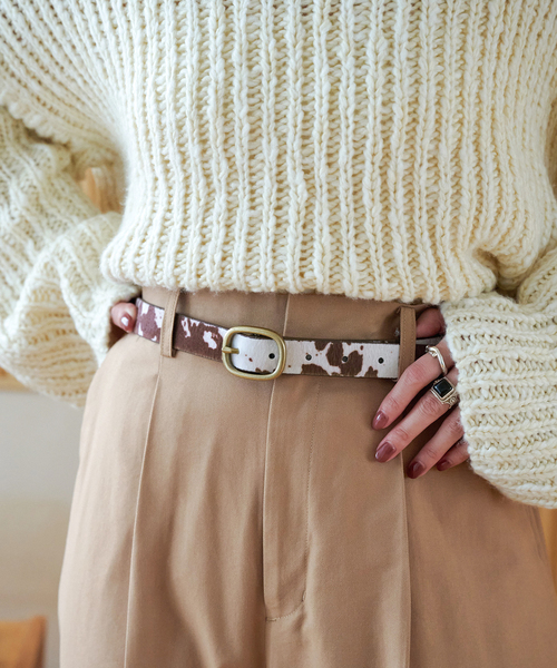 B.C STOCK(ベーセーストック)の「【ZOZO限定】アニマルパターンベルト(ベルト・レディース・ブラック系その他/チョコ/ブラウン系その他・FREE)」の2枚目の写真