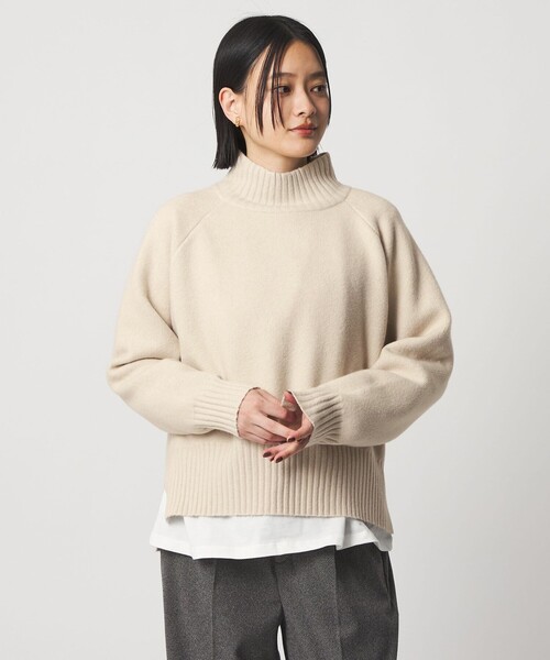 A DAY IN THE LIFE UNITED ARROWS(アデイインザライフユナイテッドアローズ)の「ハイネックニット <A DAY IN THE LIFE>(ニット/セーター・レディース・ネイビー/ライム/ライラック/ナチュラル・FREE)」の2枚目の写真