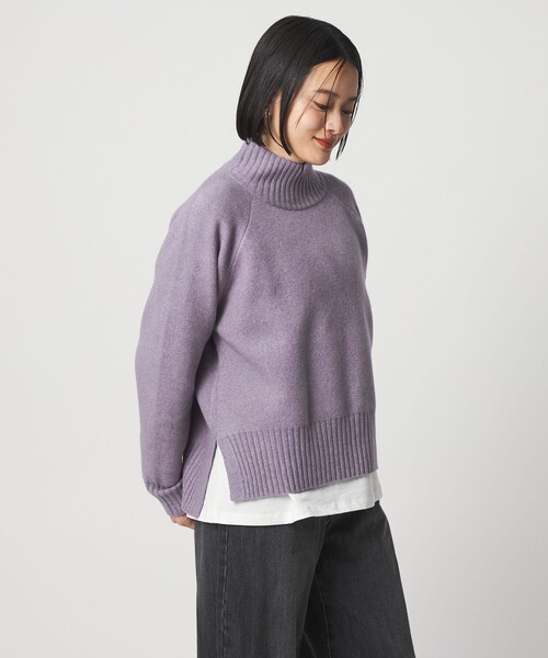 A DAY IN THE LIFE UNITED ARROWS(アデイインザライフユナイテッドアローズ)の「ハイネックニット <A DAY IN THE LIFE>(ニット/セーター・レディース・ネイビー/ライム/ライラック/ナチュラル・FREE)」の5枚目の写真