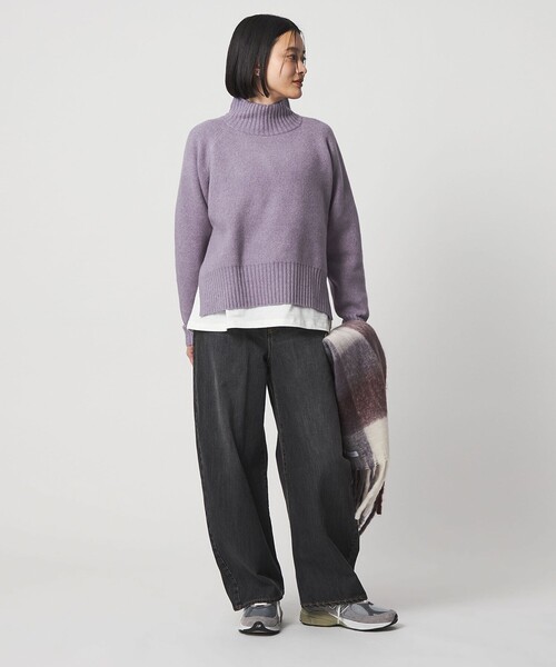 A DAY IN THE LIFE UNITED ARROWS(アデイインザライフユナイテッドアローズ)の「ハイネックニット <A DAY IN THE LIFE>(ニット/セーター・レディース・ネイビー/ライム/ライラック/ナチュラル・FREE)」の7枚目の写真