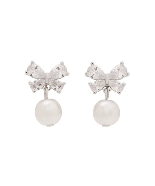 JILL by JILL STUART(ジルバイジルスチュアート)の「◇Cubic ドロップパールイヤリング(イヤリング・レディース・ゴールド/シルバー・FREE)」の1枚目の写真